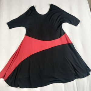 Alembika Black and Red Dress Colorblock Size 12/14